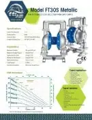 Bomba diafragma FTI AIR FT30S metalica datos tecnicos